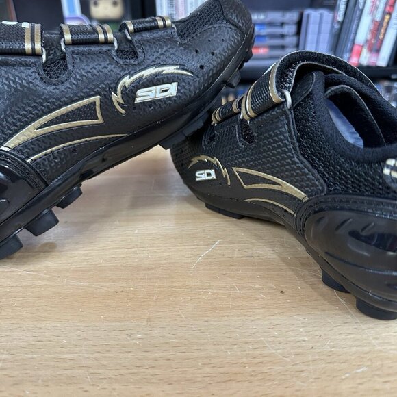 Sidi Bullet 2 Women Size 37 EU 5-5.5 US Black Gold Mountain Bike Cycling Shoes - Picture 6 of 7